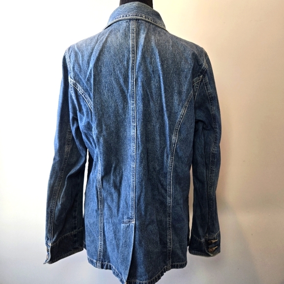Vintage Women's St John's Bay Denim Blazer Jean Jacket Size Medium - Picture 2 of 16